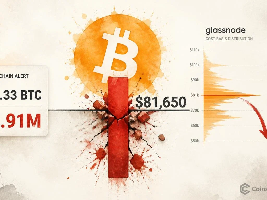 Bitcoin Whale Liquidated for 121.33 BTC ($9.91M) as Market Drops