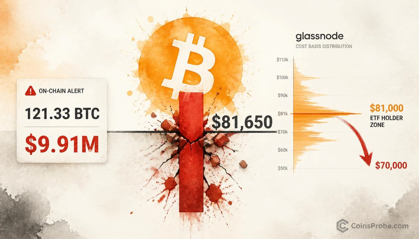 Bitcoin Whale Liquidated for 121.33 BTC ($9.91M) as Market Drops