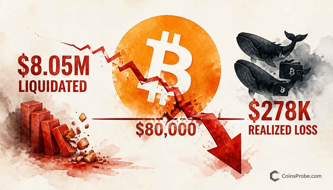 Two Hyperliquid Whales Liquidated as Bitcoin Drops Below $80K