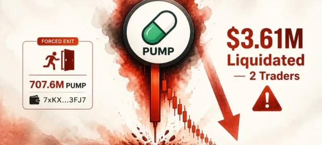 PUMP Token Drop Triggers $3.61M Liquidation Across Two Traders