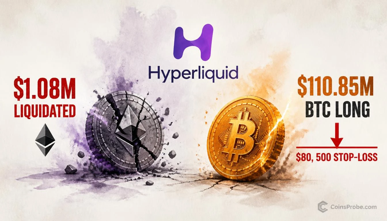 Hyperliquid Gambler’s ETH Long Liquidated for $1.08M — $110.85M BTC Bet Remains