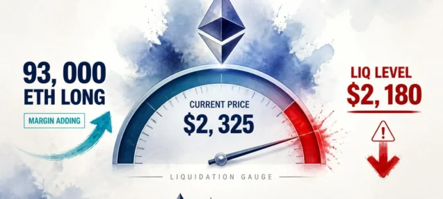 ETH Whale Holds 93K ETH Long — Liquidation Wall at $2,180 in Focus