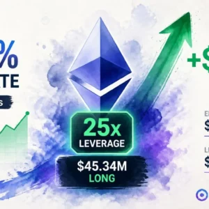 ETH Smart Trader 0xe813 Opens $45.34M 25x Long With 100% Win Rate