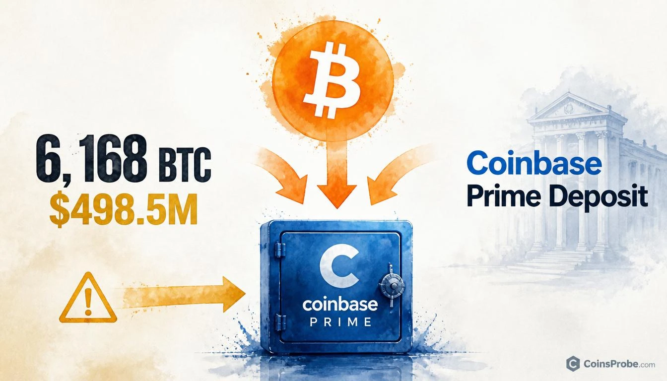 Three Whales Move 6,168 BTC ($498.5M) Into Coinbase Prime in 6 Hours