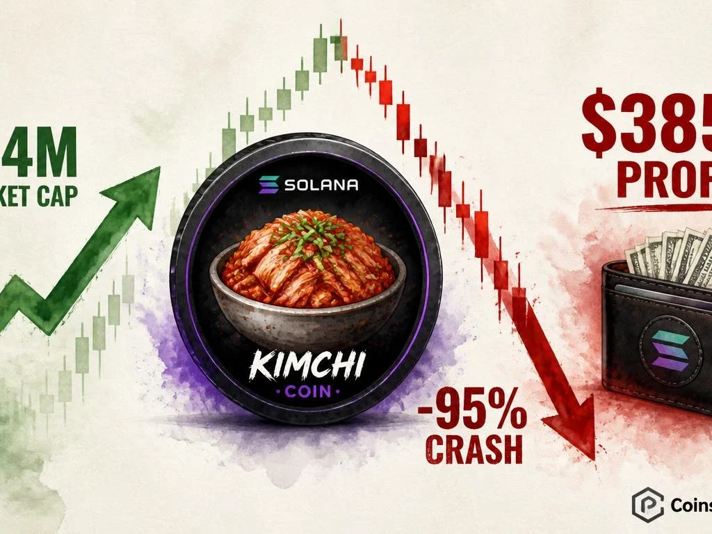 $KIMCHI Memecoin Collapses 95% After Coordinated Pump Using Pump.fun Co-Founder's Repost