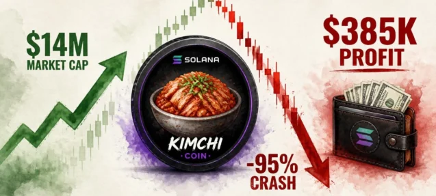 $KIMCHI Memecoin Collapses 95% After Coordinated Pump Using Pump.fun Co-Founder’s Repost
