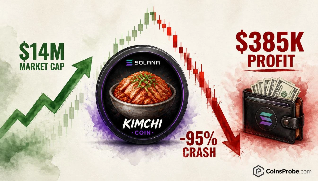 $KIMCHI Memecoin Collapses 95% After Coordinated Pump Using Pump.fun Co-Founder’s Repost