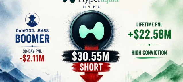 BOOMER Holds $30.55M in Shorts on Hyperliquid — HYPE Position Down $39.7K