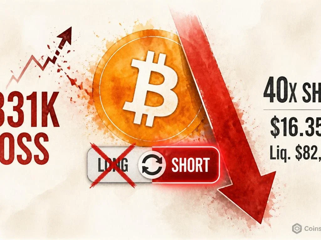 AguilaTrades Flips to 40x BTC Short After $331K Long Loss