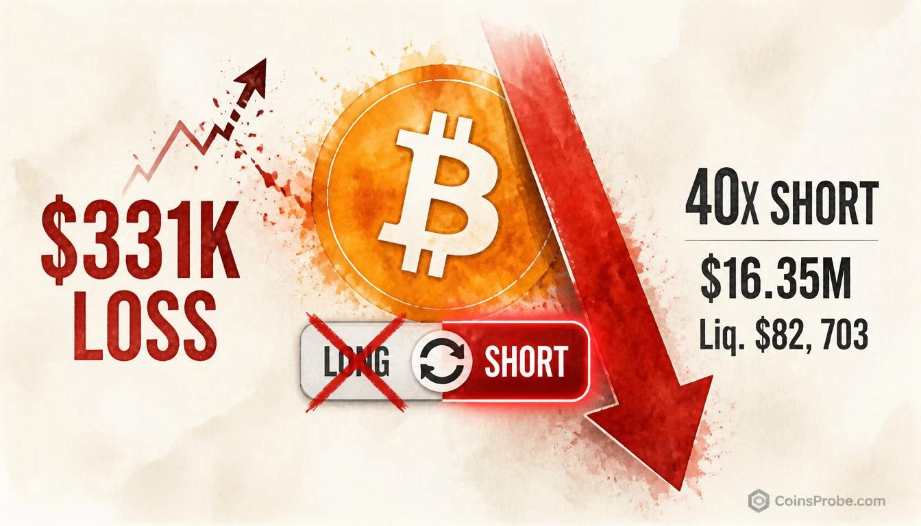 AguilaTrades Flips to 40x BTC Short After $331K Long Loss