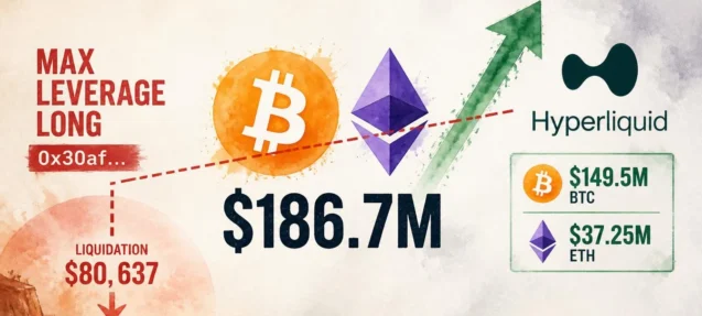 One Address Holds $186.7M in Max-Leverage BTC and ETH Longs on Hyperliquid