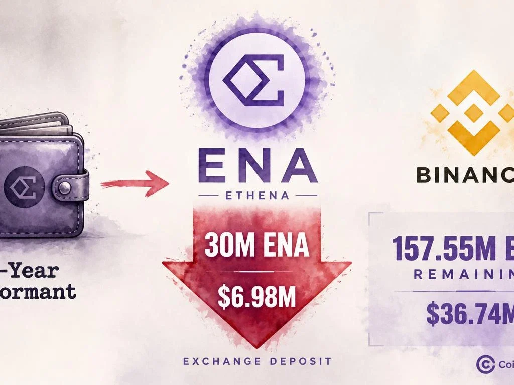 ENA Whale Breaks 1-Year Silence, Sends $6.98M to Binance — Still Holds $36.74M
