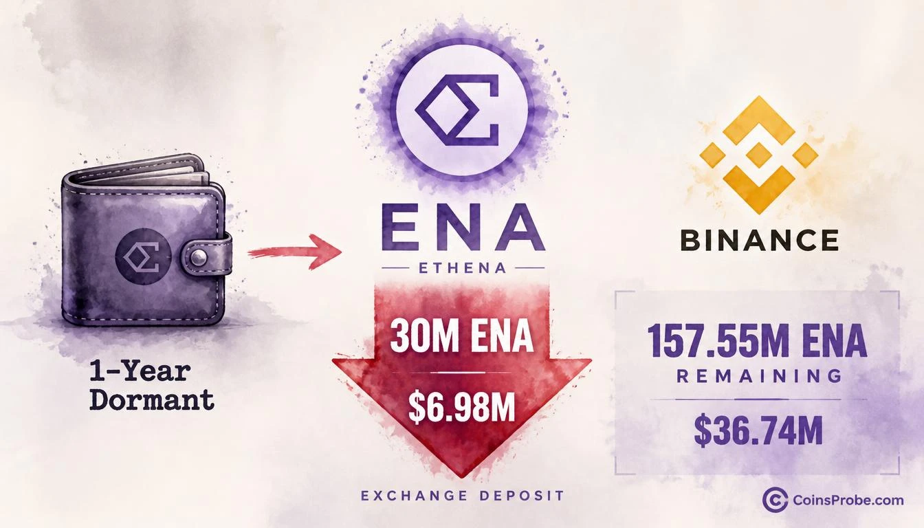 ENA Whale Breaks 1-Year Silence, Sends $6.98M to Binance — Still Holds $36.74M