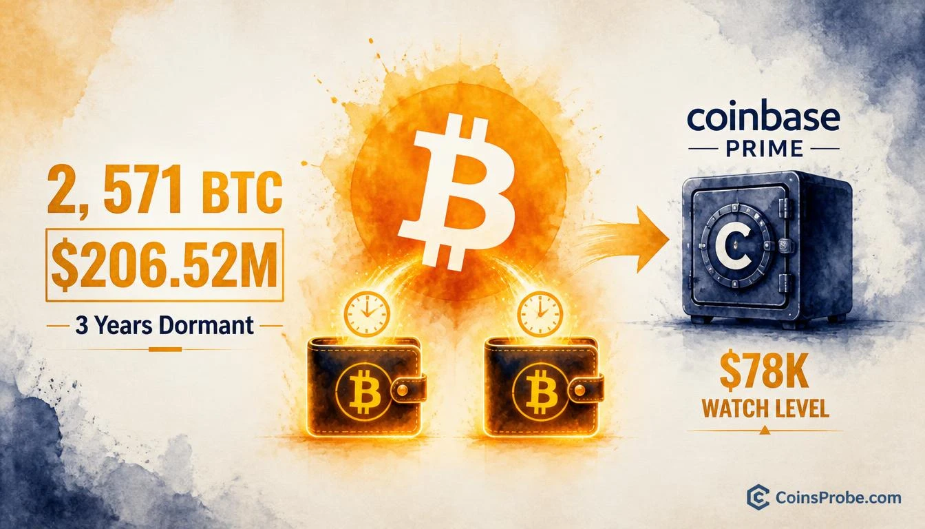 Two Dormant Bitcoin Whales Move $206.52M to Coinbase Prime After 3 Years