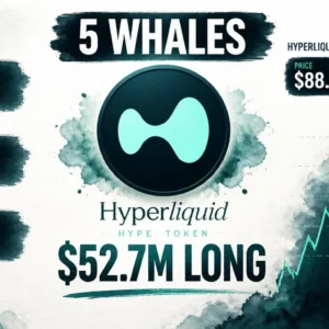 5 Whales Open $52.7M HYPE Long Positions on Hyperliquid Perps